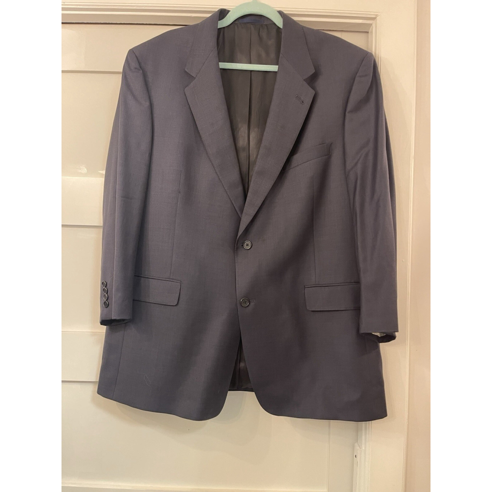 Size 46R Daniel Cremieux Guabello Sport Coat Blazer Navy Blue 2 Button Front